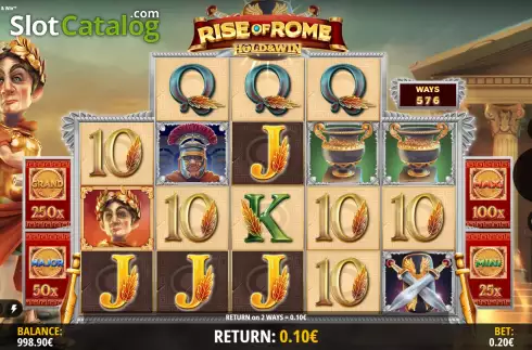 Win Screen. Rise of Rome Hold & Win slot