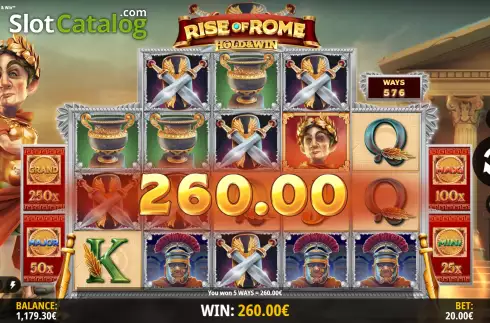 Win Screen 2. Rise of Rome Hold & Win slot