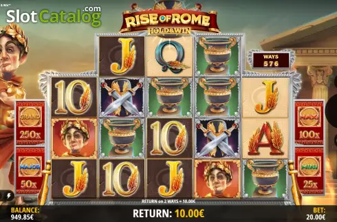 Win Screen 3. Rise of Rome Hold & Win slot