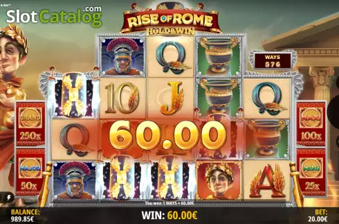 Win Screen 4. Rise of Rome Hold & Win slot