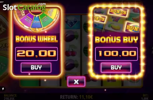 Buy Feature Screen. Fever Spin Megaways slot