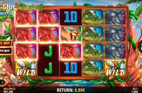 Win Screen 3. Rise of the Sabertooth slot