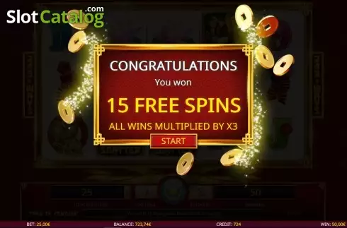 Free Spins screen. Tree of Fortune (iSoftBet) slot