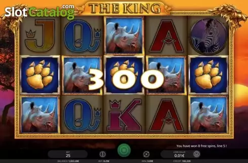 Skärmdump2. The King (iSoftBet) slot