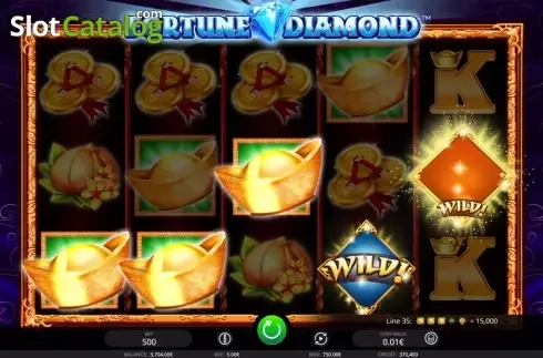 Win screen. Fortune Diamond slot