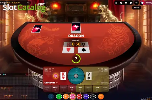 Virtual DRAGON TIGER demo. Virtual DRAGON TIGER slot