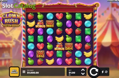 Skärmdump2. Clown Rush slot