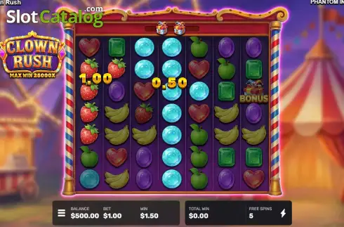 Skärmdump3. Clown Rush slot