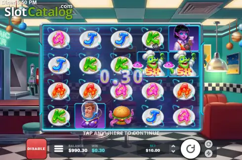 Bildschirm3. Cosmic Diner slot
