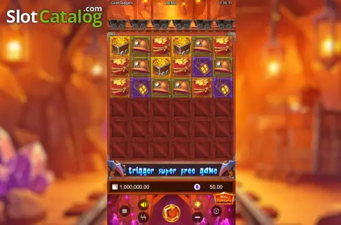 Schermo2. Gold Diggers (Rectangle Games) slot