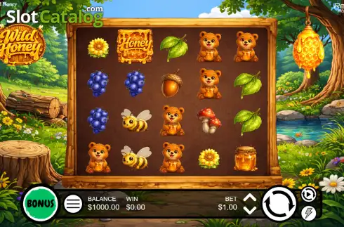 Ekran2. Wild Honey (Redshift Interactive) yuvası