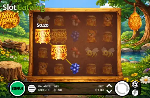 Ekran3. Wild Honey (Redshift Interactive) yuvası