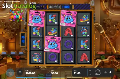 Ekran3. Block Puzzle Mania yuvası