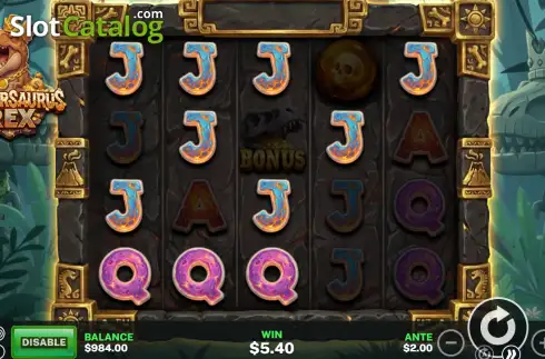 Bildschirm3. Dollarsaurus Rex slot