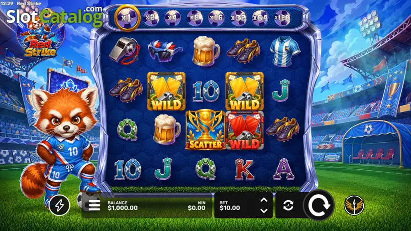 Red Strike Reels Screen
