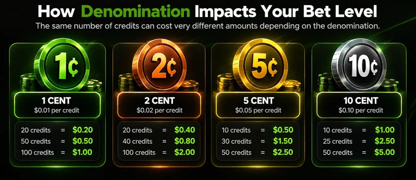 How Denomination Impacts Your Bet Level How Denomination Impacts Your Bet Level