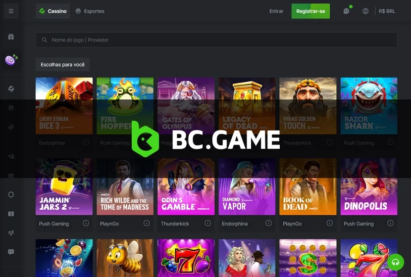 A aparência visual do BC.Game Cassino