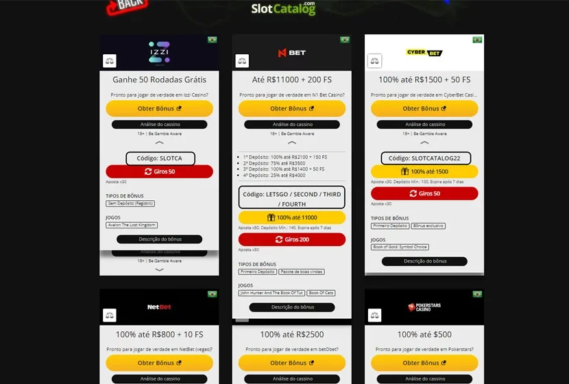 Como verificar os códigos de bônus no Slotcatalog.com