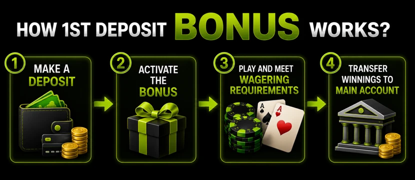 How 1st Deposit Bonus Works How 1st Deposit Bonus Works