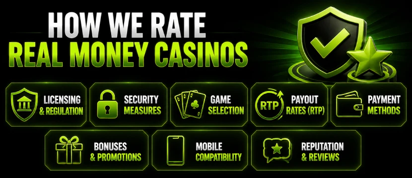how-we-rate Top Real Money Online Casinos