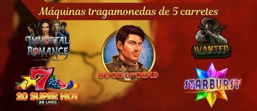 Máquinas tragamonedas de 5 carretes