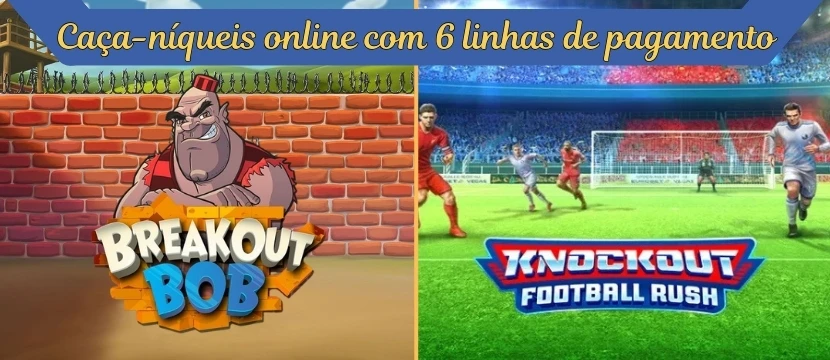 Caça-níqueis online com 6 linhas de pagamento