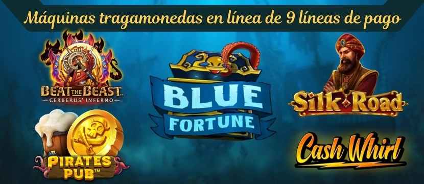 Máquinas tragamonedas en línea de 9 líneas de pago