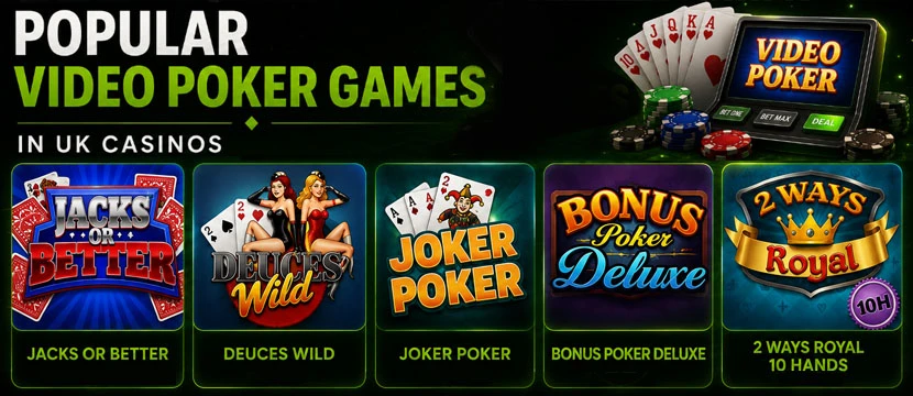 Popular Video Poker Games in UK Casinos Popular Video Poker Games in UK Casinos