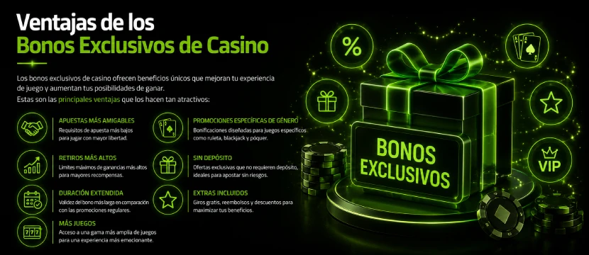 plus ¿Qué son los bonos de casino exclusivos?