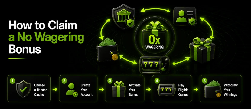 how-to-claim No Wagering Casino Bonuses