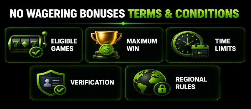 No Wagering Casino Bonuses