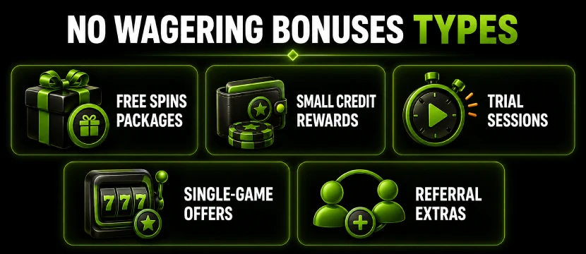 No Wagering Casino Bonuses